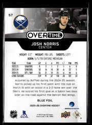 2025-26 Upper Deck Overtime Hockey Blue Foil #57 Josh Norris (2)