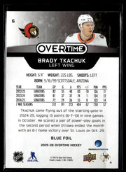 2025-26 Upper Deck Overtime Hockey Blue Foil #6 Brady Tkachuk (2)