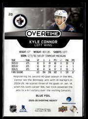 2025-26 Upper Deck Overtime Hockey Blue Foil #20 Kyle Connor (2)