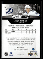 2025-26 Upper Deck Overtime Hockey Blue Foil #78 Jack Finley RC (2)