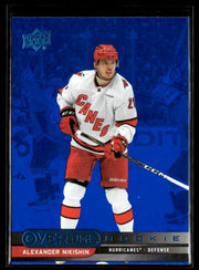 2025-26 Upper Deck Overtime Hockey Overtime Rookie Blue Foil Alexander Nikishin