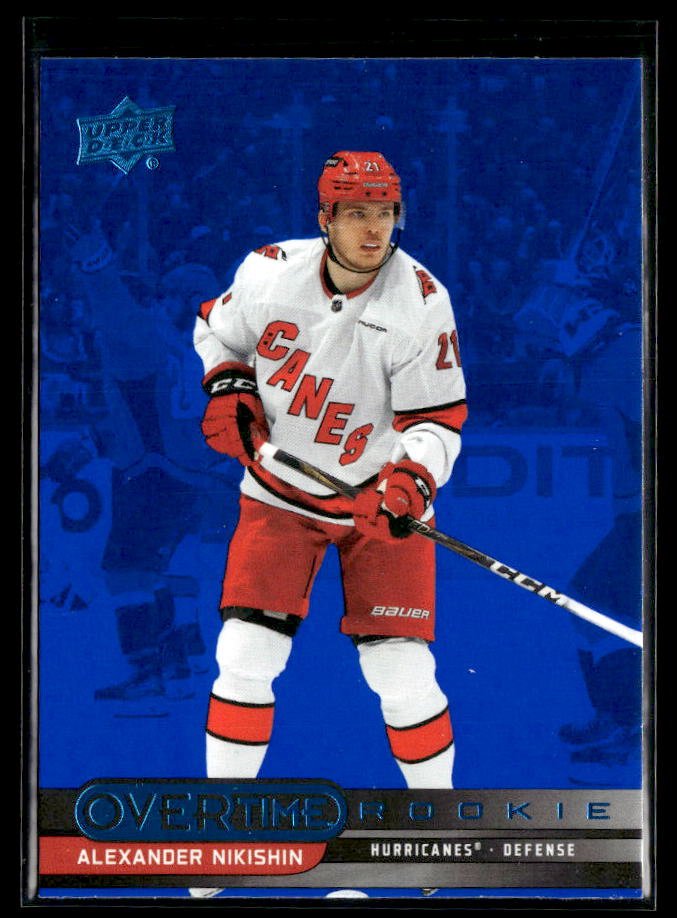 2025-26 Upper Deck Overtime Hockey Overtime Rookie Blue Foil Alexander Nikishin