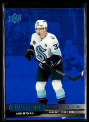 2025-26 Upper Deck Overtime Hockey Overtime Rookie Blue Foil #83 Jani Nyman