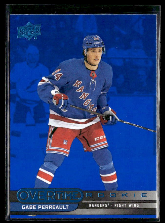 2025-26 Upper Deck Overtime Hockey Rookie Blue Foil #89 Gabe Perreault