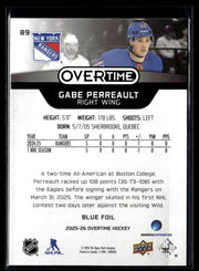 2025-26 Upper Deck Overtime Hockey Rookie Blue Foil #89 Gabe Perreault (2)
