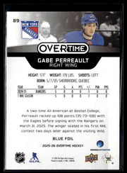 2025-26 Upper Deck Overtime Hockey Blue Foil #89 Gabe Perreault RC (2)