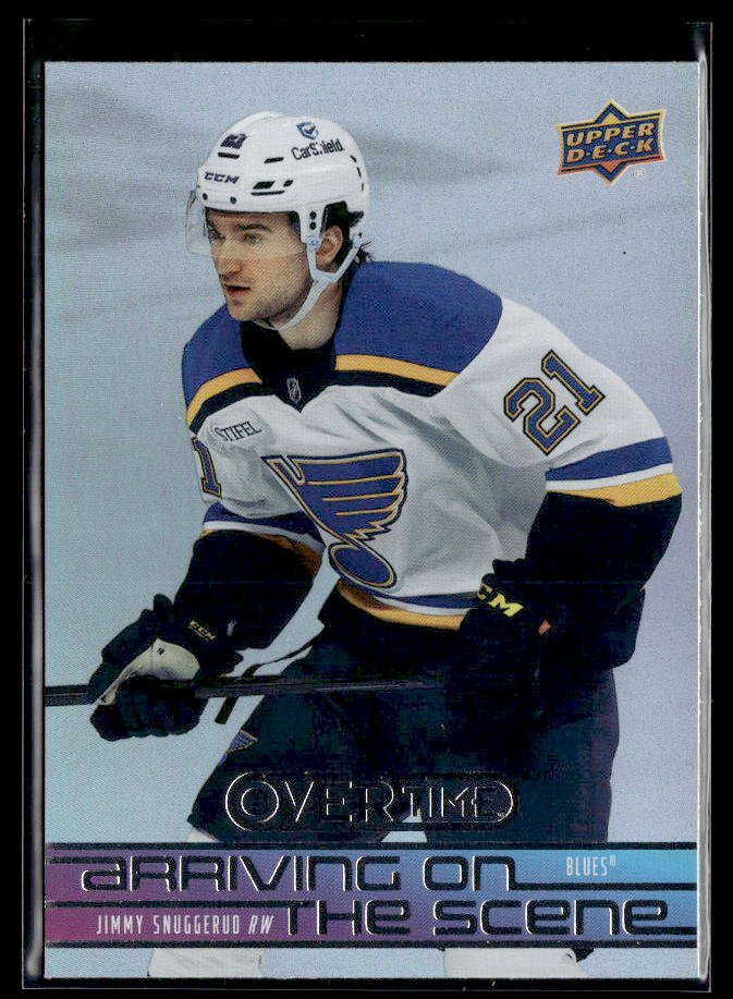 2025-26 Upper Deck Overtime Hockey Arriving on the Scene Jimmy Snuggerud RC