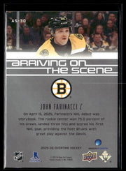 2025-26 Upper Deck Overtime Hockey Arriving on the Scene John Farinacci RC (2)