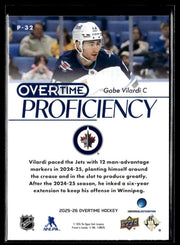 2025-26 Upper Deck Overtime Hockey Overtime Proficiency #P-32 Gabe Vilardi (2)