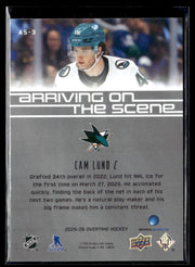 2025-26 Upper Deck Overtime Hockey Arriving on the Scene #AS-3 Cam Lund (2)