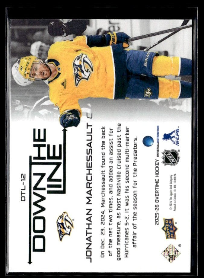 2025-26 Upper Deck Overtime Hockey Down the Line #DTL-12 Jonathan Marchessault (2)