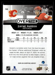2025-26 Upper Deck Overtime Hockey #94 Zayne Parekh RC (2)