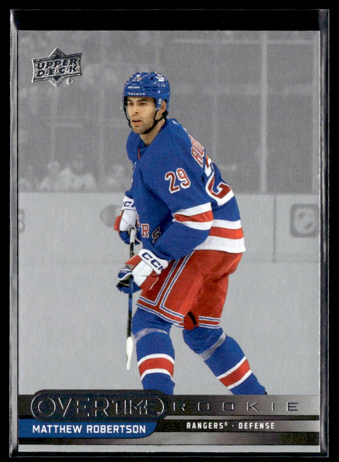 2025-26 Upper Deck Overtime Hockey Overtime Rookie #92 Matthew Robertson