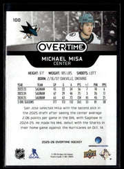 2025-26 Upper Deck Overtime Hockey Rookie #100 Michael Misa (2)