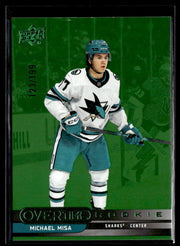 2025-26 Upper Deck Overtime Hockey Green Foil #100 Michael Misa RC /199