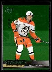 2025-26 Upper Deck Overtime Hockey Green Foil #42 Cutter Gauthier /199