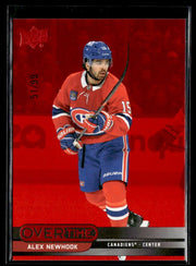 2025-26 Upper Deck Overtime Hockey Red Foil #4 Alex Newhook /99