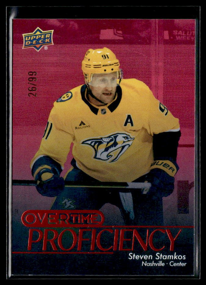 2025-26 UD Overtime Hockey Overtime Proficiency Red Foil Steven Stamkos /99