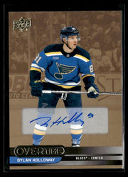 2025-26 Upper Deck Overtime Hockey Gold Foil Auto #10 Dylan Holloway