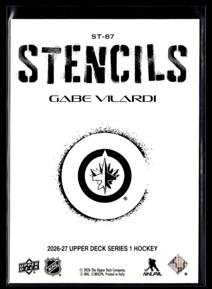 2026-27 Upper Deck Series 1 Hockey Stencils #ST-87 Gabe Vilardi (2)