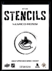 2026-27 Upper Deck Series 1 Hockey Stencils #ST-65 Marco Rossi (2)