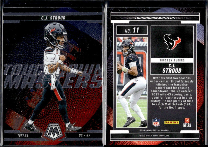 2025 Panini Mosaic Football Touchdown Masters #11 C.J. Stroud