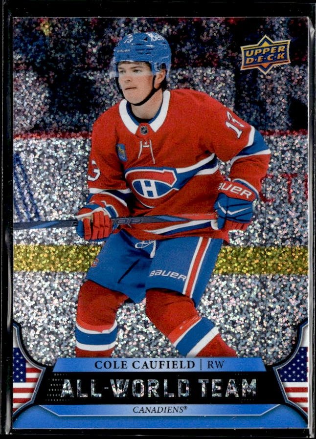 2025-26 Upper Deck Extended Series Hockey All-World Team Speckle Cole Caufield