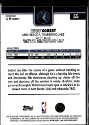 2024-25 Topps Chrome Basketball Red, White and Blue #55 Rudy Gobert (2)