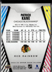 2022-23 Upper Deck Allure Hockey Red Rainbow #75 Patrick Kane (2)