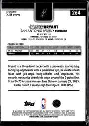 2025 Topps Chrome Basketball Base Rookie #264 Carter Bryant RC (2)