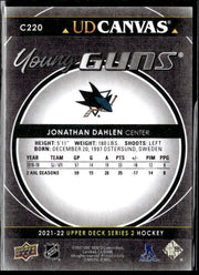 2021-22 Upper Deck Series 2 Hockey Young Guns Black Canvas Jonathan Dahlen (2)