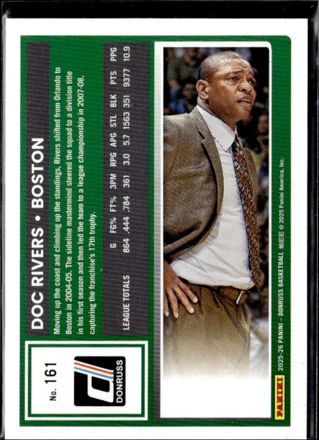 2025-26 Panini Donruss Basketball Green Foil #161 Doc Rivers (2)
