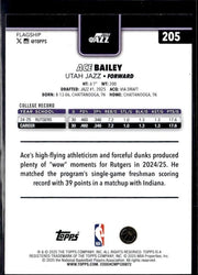 2025-26 Topps Flagship Basketball Base Rookie #205 Ace Bailey RC (2)