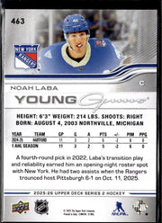 2025-26 Upper Deck Series 2 Hockey Young Guns #463 Noah Laba RC (2)