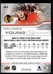 2025-26 Upper Deck Series 2 Hockey Young Guns #465 Ryan Greene RC (2)