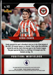2021-22 Panini Prizm Premier League Soccer Base Rookie #143 Sergi Canós RC (2)