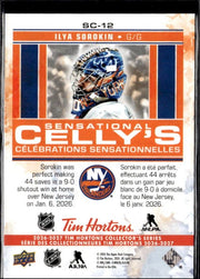 2026-27 Upper Deck Tim Hortons Hockey Sensational Cellys #SC-12 Ilya Sorokin (2)