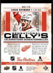 2026-27 UD Tim Hortons Collector's Series Sensational Celly's Lucas Raymond (2)