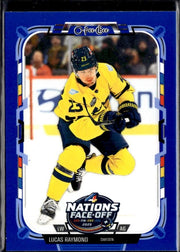 2025-26 O-Pee-Chee Hockey Nations Face-Off Blue #518 Lucas Raymond