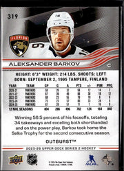 2025-26 Upper Deck Series 2 Hockey Outburst #319 Aleksander Barkov (2)