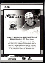 2025-26 O-Pee-Chee Premier Hockey #P-18 Troy Terry (2)