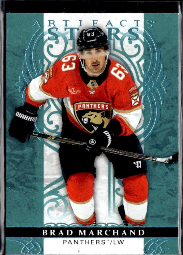 2026-27 Upper Deck Artifacts Hockey Artifact Stars Aqua Blue #149 Brad Marchand