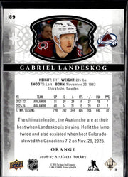 2026-27 Upper Deck Artifacts Hockey Orange #89 Gabriel Landeskog /199 (2)