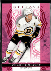 2026-27 Upper Deck Artifacts Hockey Pink #93 Charlie McAvoy /35