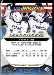 2024-25 Upper Deck Series 2 Hockey Young Canvas Conor Geekie (2)