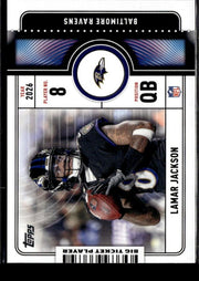 2024 Topps Big Ticket Player Football Big Ticket Player #BTB-6 Lamar Jackson