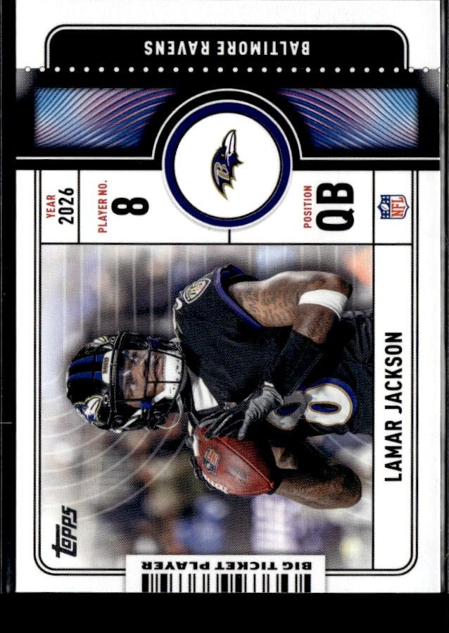 2024 Topps Big Ticket Player Football Big Ticket Player #BTB-6 Lamar Jackson