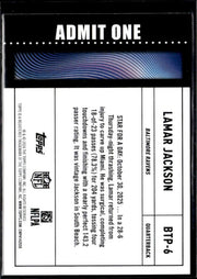 2024 Topps Big Ticket Player Football Big Ticket Player #BTB-6 Lamar Jackson (2)