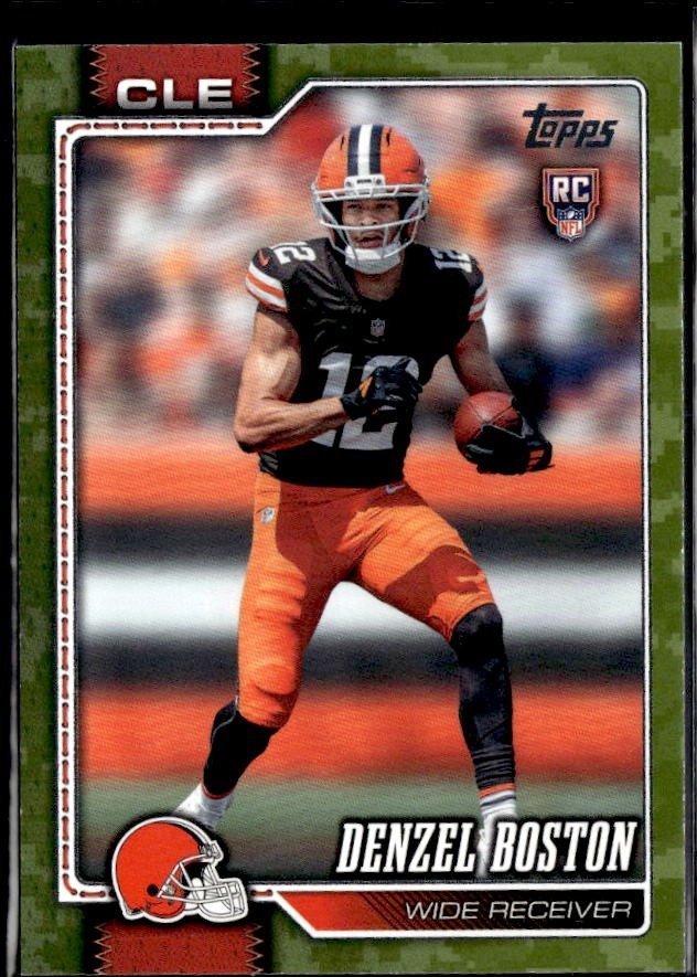 2026 Topps Chrome Football Camo Rookie #15 Denzel Boston /25