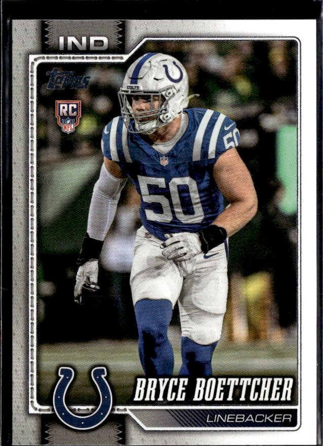 2025 Topps Flagship Football Base Rookie #371 Bryce Boettcher RC